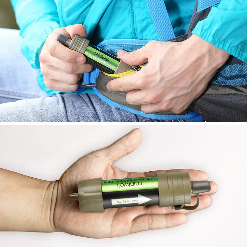 Miniwell L630 Personal Camping Purification Water Filter Straw for Survival or Emergency Supplies