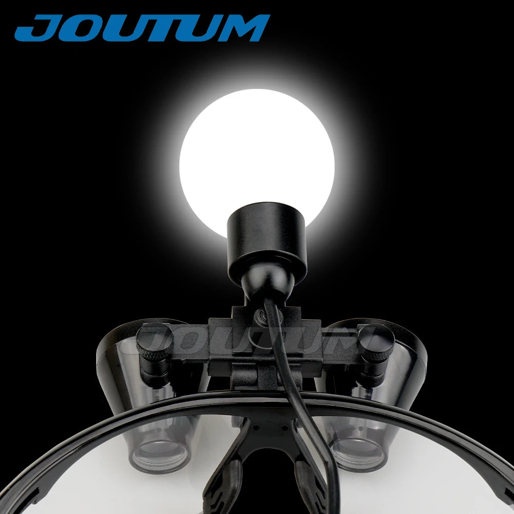 3.5X/2.5X Magnification Binocular Dental Loupe Surgery Surgical Magnifier with Headlight LED Light Medical Operation Loupe Lamp