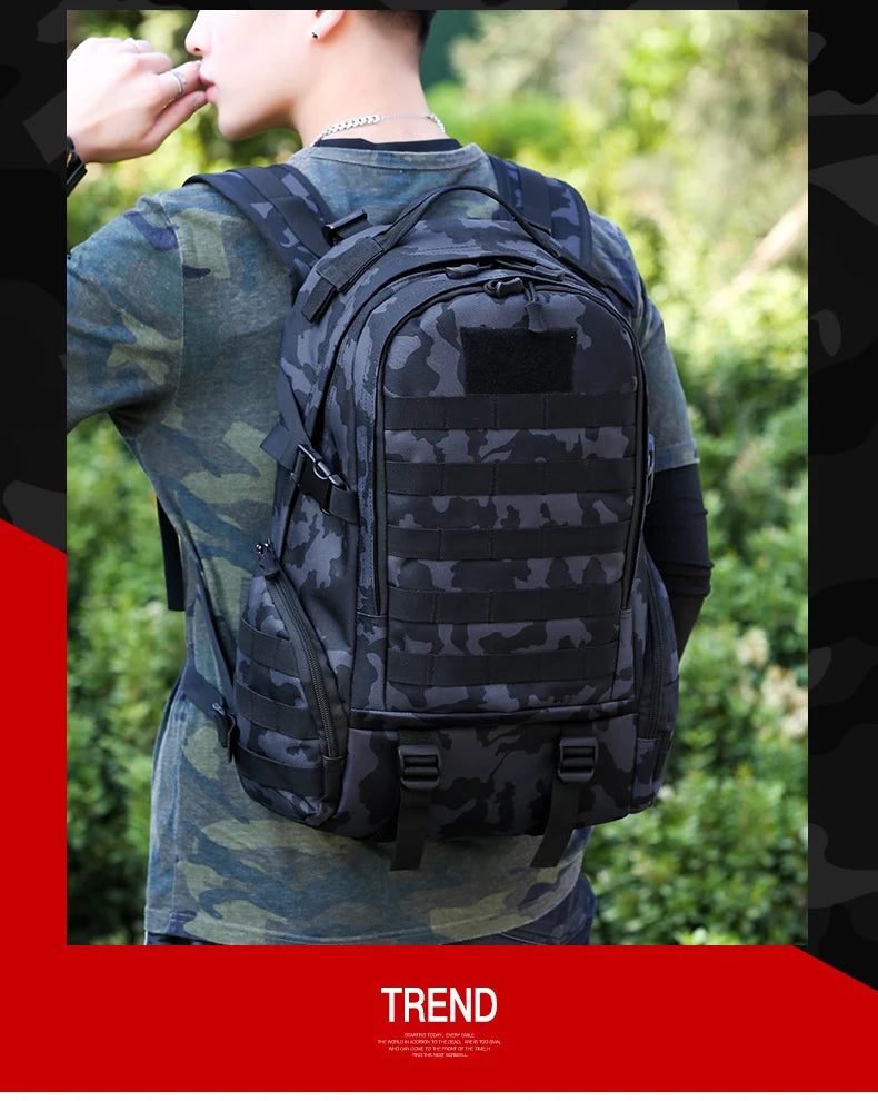Large Capacity Climbing Backpack Camouflage Tactical Bag Outdoor Sport Hiking Travel Camping Bag Trip Camping Backpack X450A