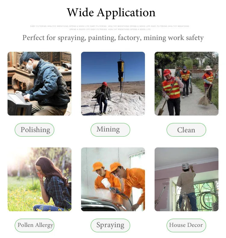 Electric Rechargeable Half Face Dust Gas Mask Portable Auxiliary Air Supply Respirator For Spraying Painting Polish Work Safety