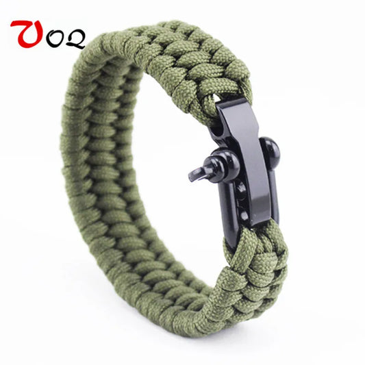 Outdoor Camping Survival Bracelet Men Climbing Sport Parachute Cord Adjustable Buckle Friendship Bracelets Male Wholesale