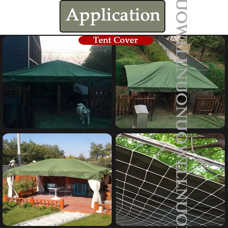 Thick 0.85mm Heavy Duty Organic Silicone Canvas Tarpaulin Outdoor Cargo Pile Waterproof Cover Boat Truck Canopy Rainproof Cloth