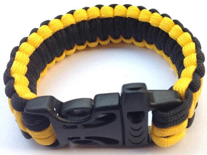 Camping Hiking Survival Parachute Cord Bracelet For Men Rope With Whistle Buckle Emergency Kit Wristbands Men Jewelry 2022