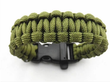 Camping Hiking Survival Parachute Cord Bracelet For Men Rope With Whistle Buckle Emergency Kit Wristbands Men Jewelry 2022
