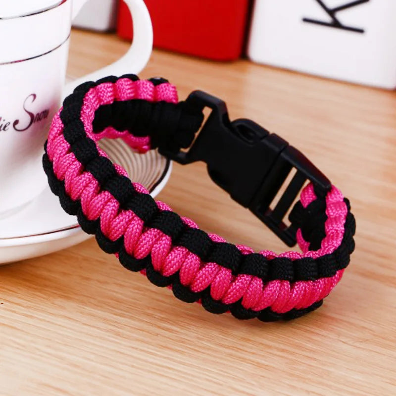 Length Customization Outdoor Camping Survival Paracord Bracelet For Men Hiking Buckle Wristband Bangles Women Male Jewelry Gift