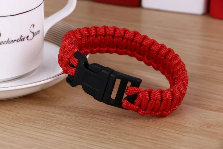 Length Customization Outdoor Camping Survival Paracord Bracelet For Men Hiking Buckle Wristband Bangles Women Male Jewelry Gift
