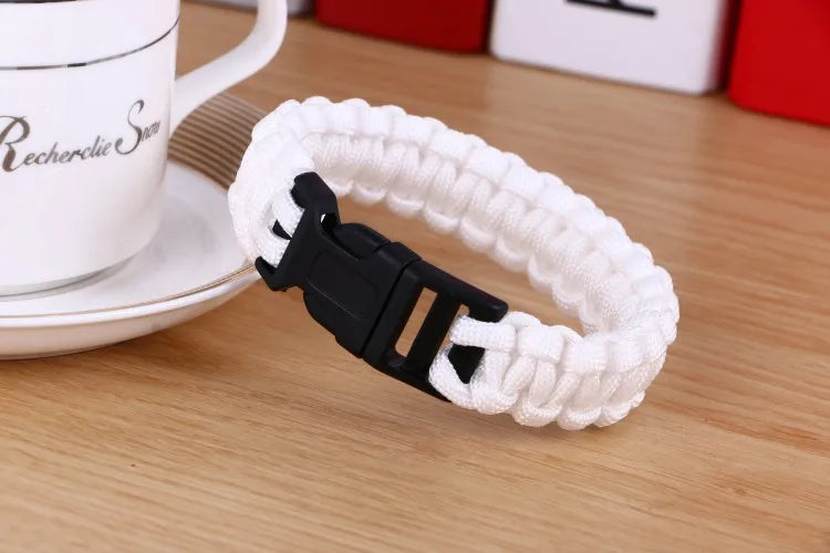 Length Customization Outdoor Camping Survival Paracord Bracelet For Men Hiking Buckle Wristband Bangles Women Male Jewelry Gift