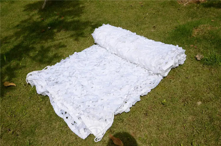 Welead 1.5m White Reinforced Camouflage Net Army Garden Decoration Fence Shade Hiding Mesh Outdoor 2m 3m 4m 5m 6m 7m 8m