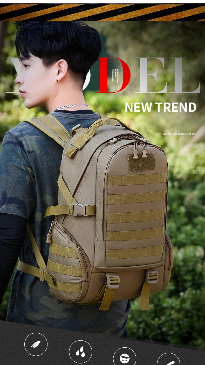 Large Capacity Climbing Backpack Camouflage Tactical Bag Outdoor Sport Hiking Travel Camping Bag Trip Camping Backpack X450A