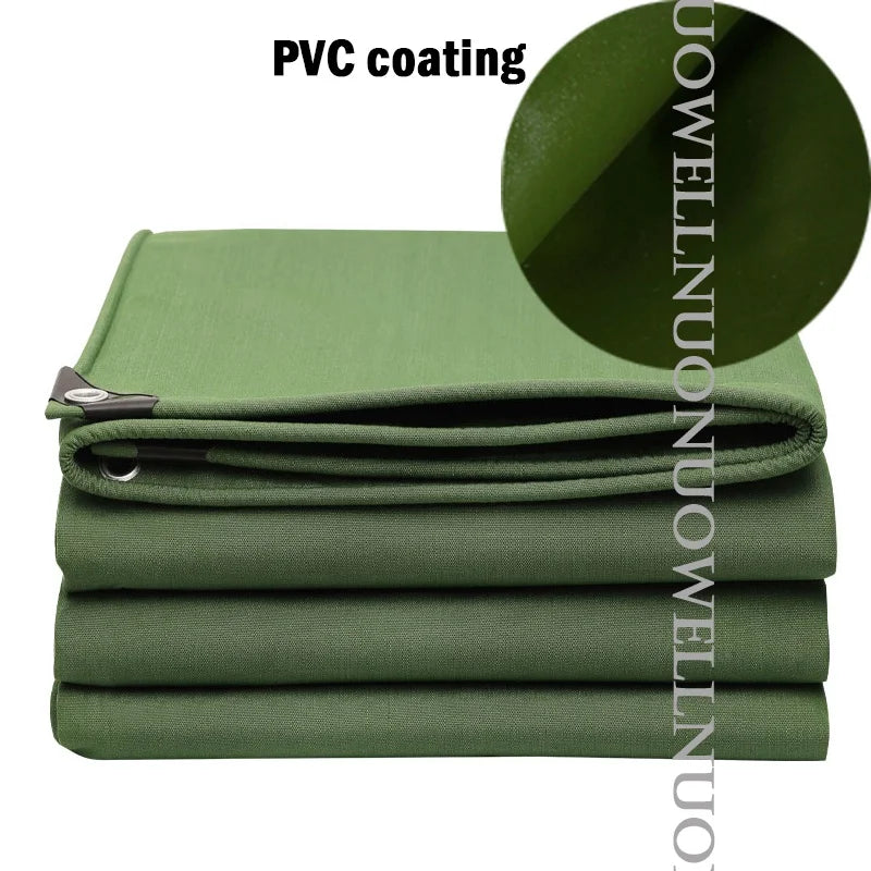 Thick 0.85mm Heavy Duty Organic Silicone Canvas Tarpaulin Outdoor Cargo Pile Waterproof Cover Boat Truck Canopy Rainproof Cloth
