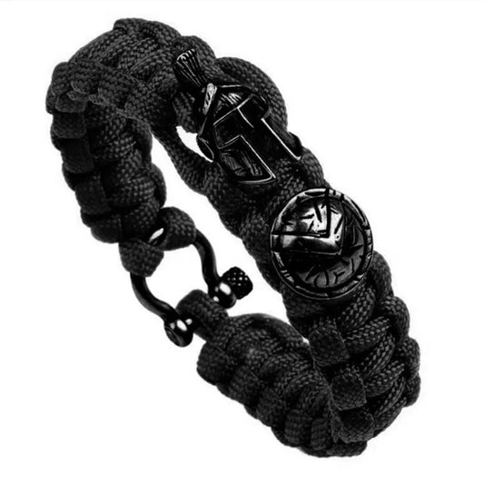 Hot Outdoor Survival Men Bracelet Spartan Helmet Warrior Umbrella Rope Bracelets Pulseira Handmade Rope Ladies Bracelet Gift