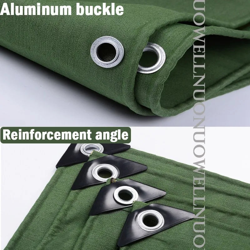 Thick 0.85mm Heavy Duty Organic Silicone Canvas Tarpaulin Outdoor Cargo Pile Waterproof Cover Boat Truck Canopy Rainproof Cloth