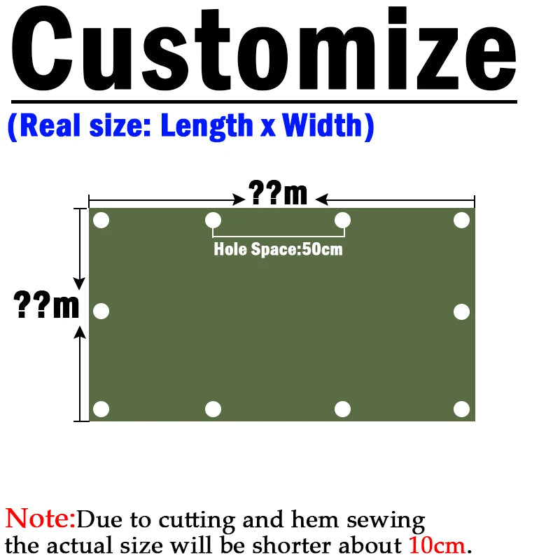Thick 0.85mm Heavy Duty Organic Silicone Canvas Tarpaulin Outdoor Cargo Pile Waterproof Cover Boat Truck Canopy Rainproof Cloth