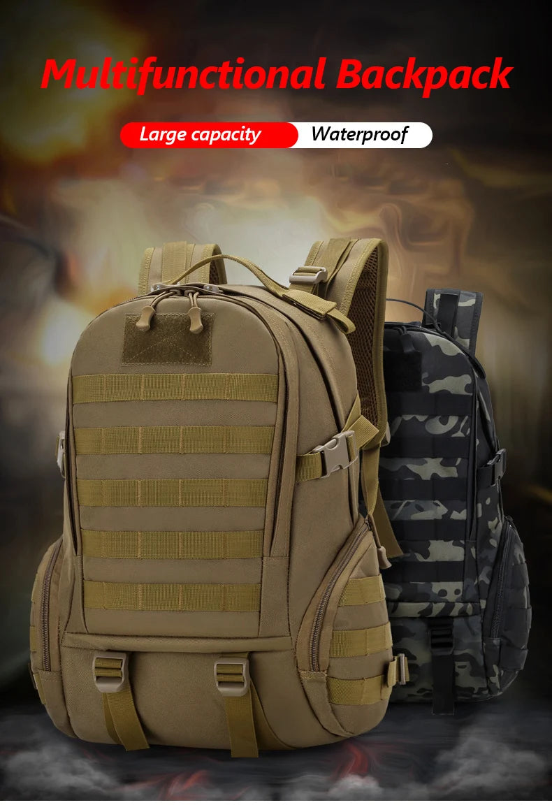 Large Capacity Climbing Backpack Camouflage Tactical Bag Outdoor Sport Hiking Travel Camping Bag Trip Camping Backpack X450A