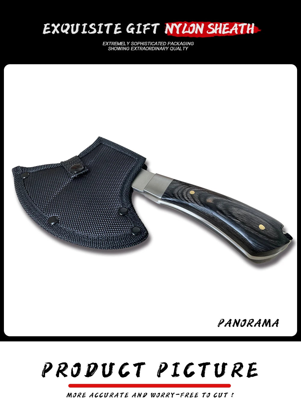 Survival Hunting Tomahawk Axes Hatchet Camping Hand Fire Stainless Steel Axe Boning Knife for Chopping Meat Bones GRANDSHARP