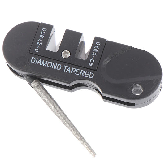 Portable Tungsten Ceramic Carbide Knife Whetstone Sharpener Sharpen Fish Hook Pocket Tool Camp Hike Outdoor