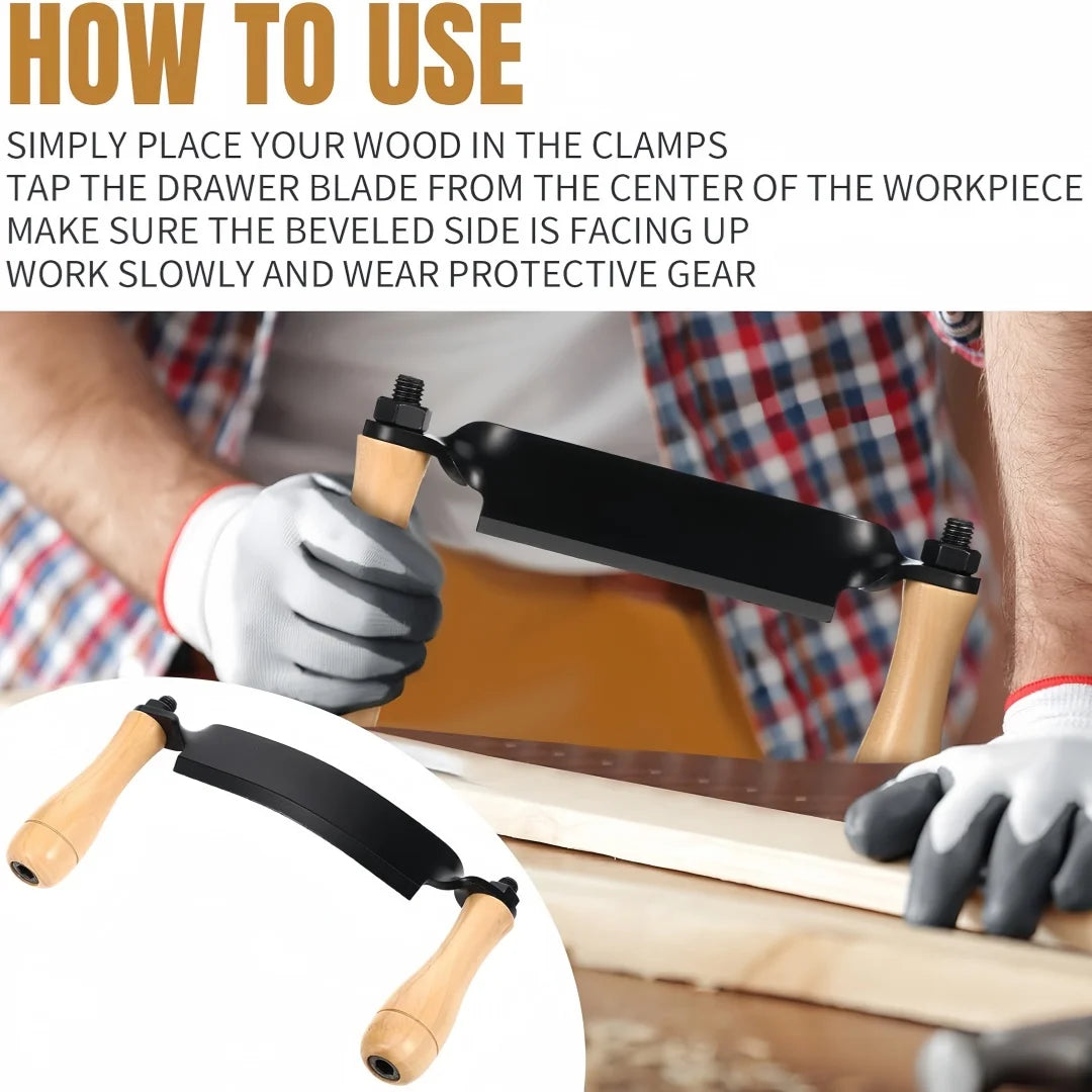 Bark Removal Tool Debarking Hand Tool Draw Shave Tool Ergonomic Efficient Comfortable Grip Tree Bark Peeler Tool Unsharpened