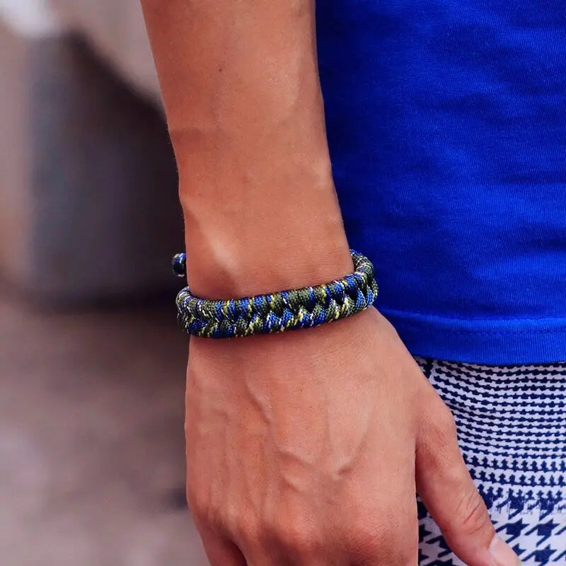 Noter Handwoven Paracord Survival Bracelet Homme Adjustable Punk Jewelry For Men Father's Day Moda Masculina Pulseras Hombre