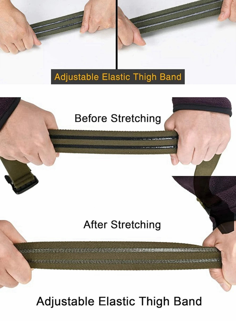 Tactical Elastic Anti-slip Thigh Belt Leg Strap Thigh Holster Bond Leg Hanger with Quick-Release Buckle Hunting Accessories Gear