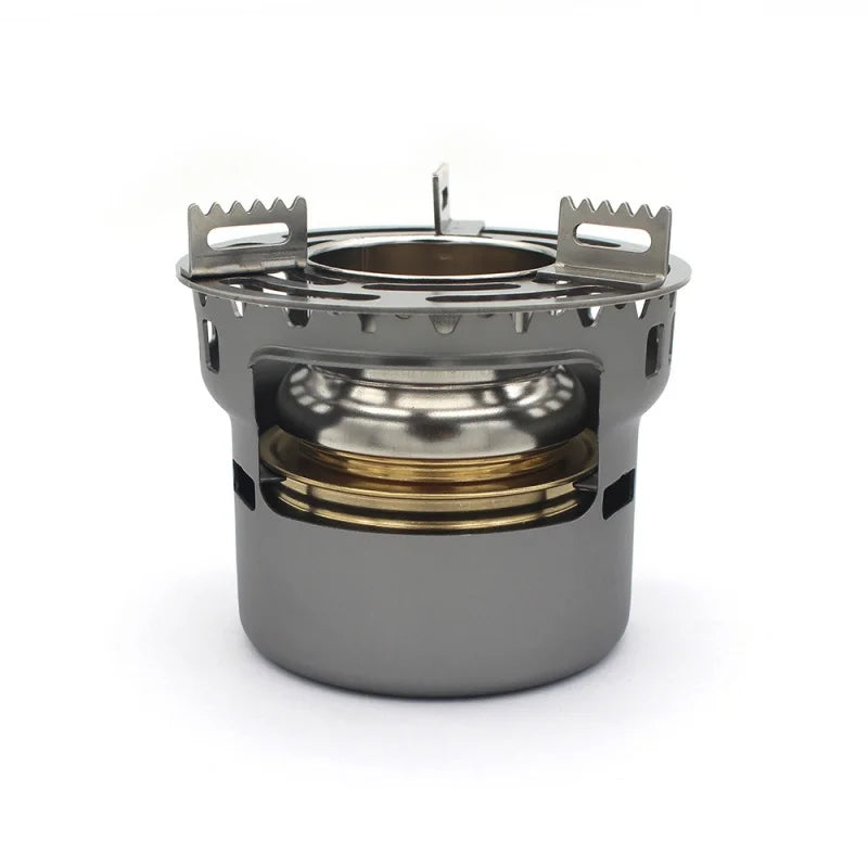 Outdoor Portable Mini Alcohol Stove High-temperature Alcohol Stove Accessories Water Heating Stove Camp Cooking Supplies