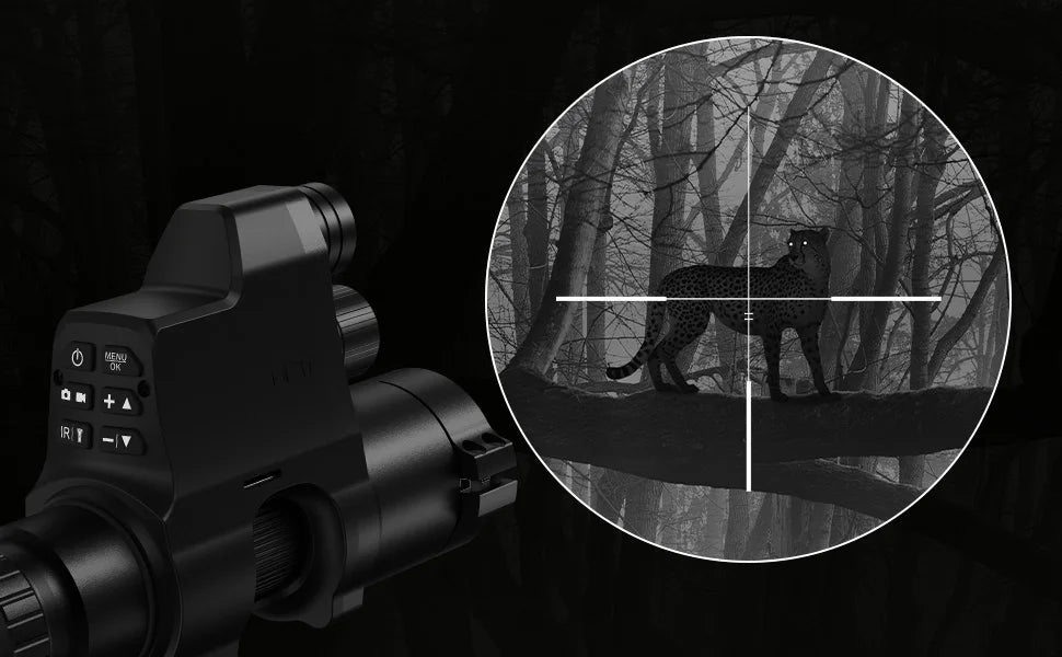 1920x1080 OLED Night Vision Scope for Hunting HD Photos Videos Clip on Night Vision Monocular Day Night Observation up to 300M