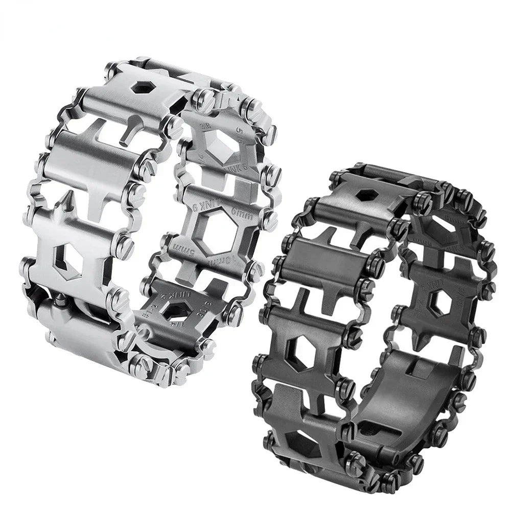 Outdoor Multi functional Tool Bracelet Pedal Stainless Steel Bolt Driver Wearable Bicycle Multi functional Outdoor Tool