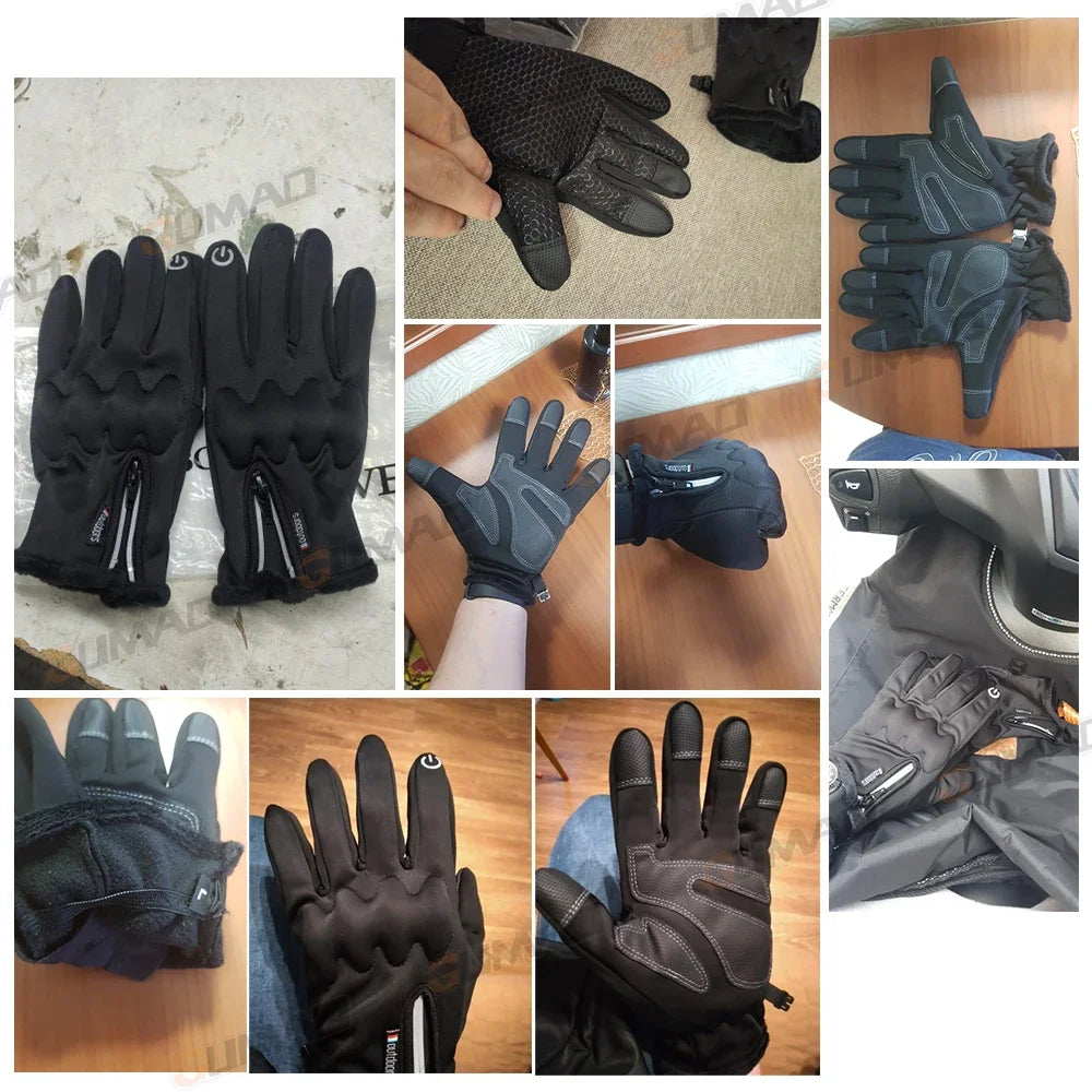 Winter Thermal Gloves Fleece Touch Screen Windproof Sport Outdoor Skiing Hiking Camping Hunting Cycling Non-slip Protective Gear
