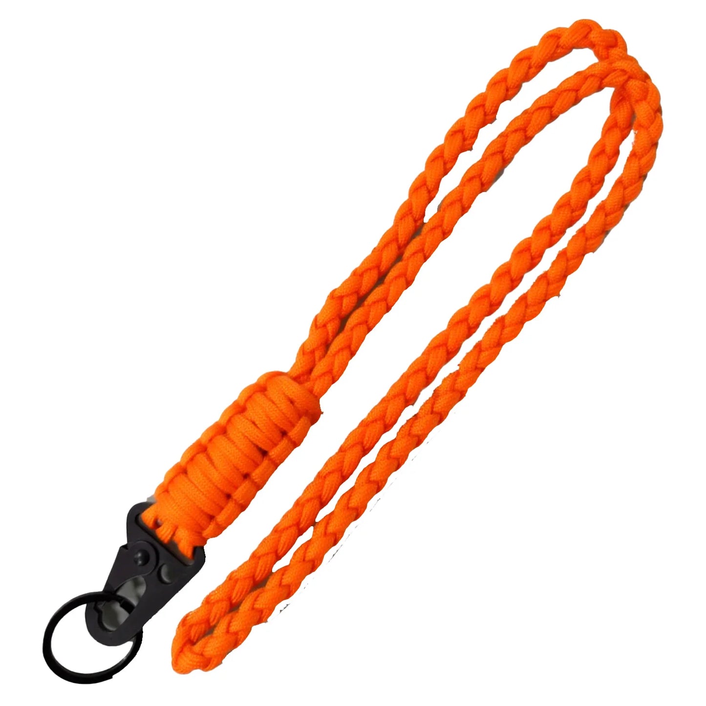 Outdoor Necklace Lanyard with Metal Clip Keychain Multifunctional Heavy Duty Braided Umbrella Rope Neck Lanyard Keychain