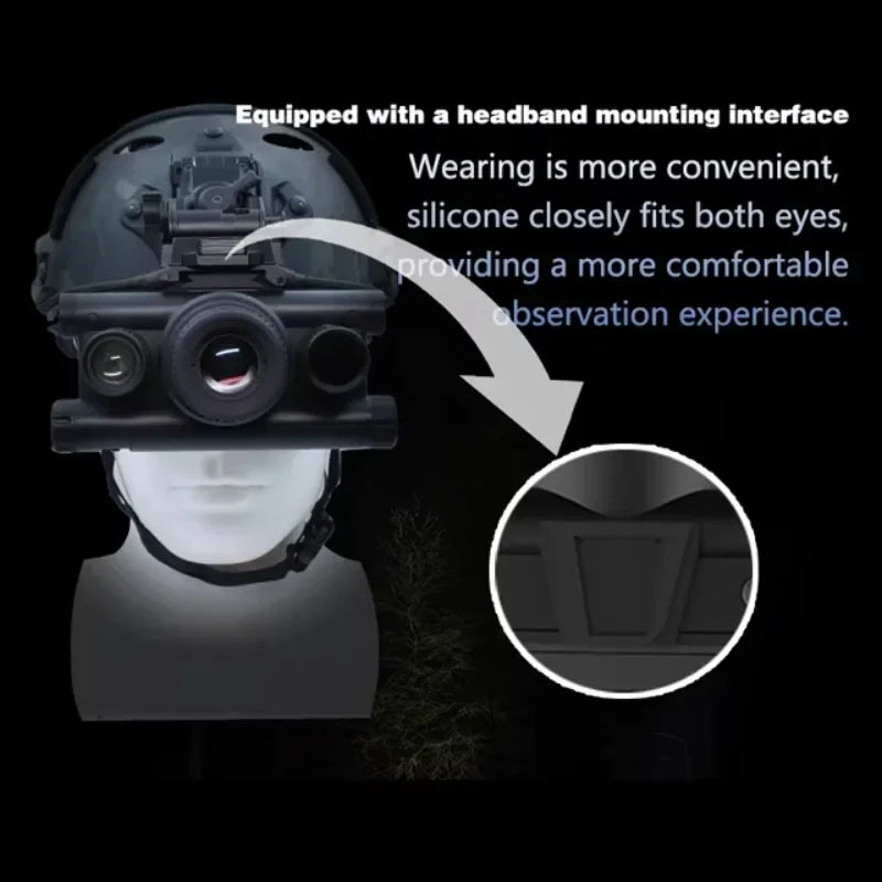 Night Vision Goggles with Head Mounted 4K Infrared Night Vision Binoculars Rechargeable Battery Tactical Z9157 for Hunting