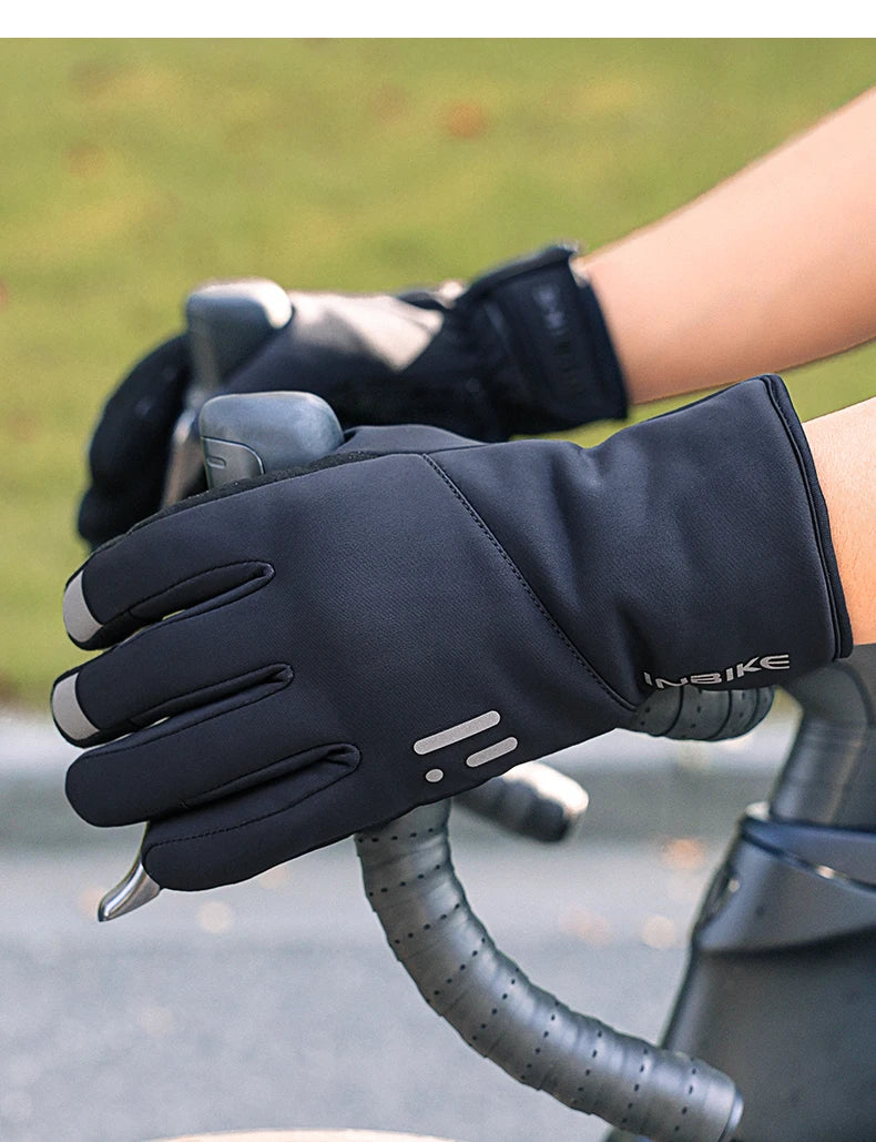 INBIKE Winter Cycling Gloves for Men Women Warm Fleece Biking Glove for Riding Bicycle Gloves Waterproof Touchscreen Accessories
