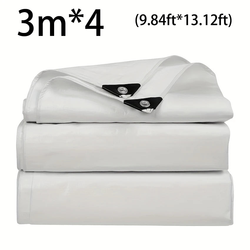 White Custom Large Tarp 3x5 6 8m*8 10 12 3 4x4 5m Outdoor Sun Shade Awning Waterproof Tarpaulin Uv Blocking Tent Camp Rain Cover