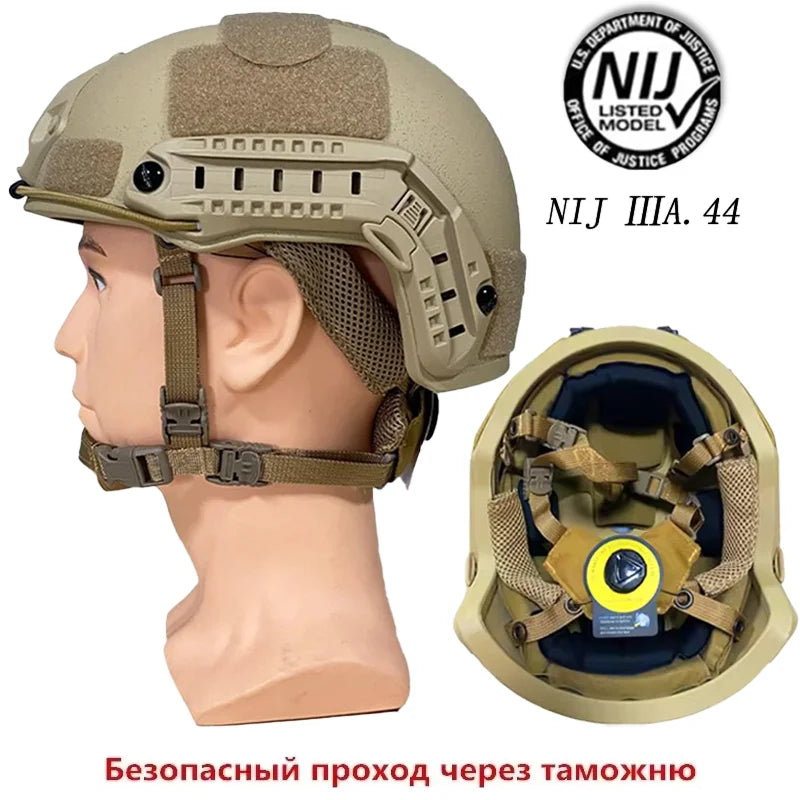 Outdoor Hunting FAST Tactical Helmet | Kevlar-Reinforced & FAST Wendy Floating Pad System