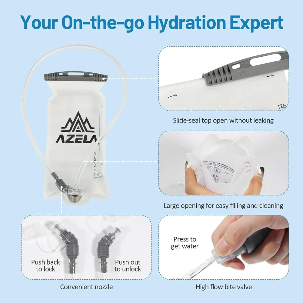 1PCS 1.5L/2L Hydration Bladder, Water Bladder for Hiking Backpack, Leak Proof Water Reservoir for Camping Cycling Running