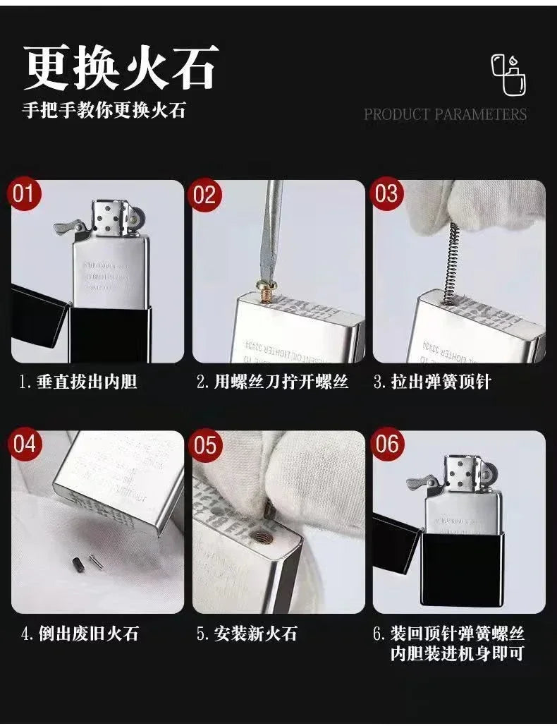 2025 Lighter New  Lighter Windproof Cigarette Accessories Men's Gift Can Be DIY Men's Gadget