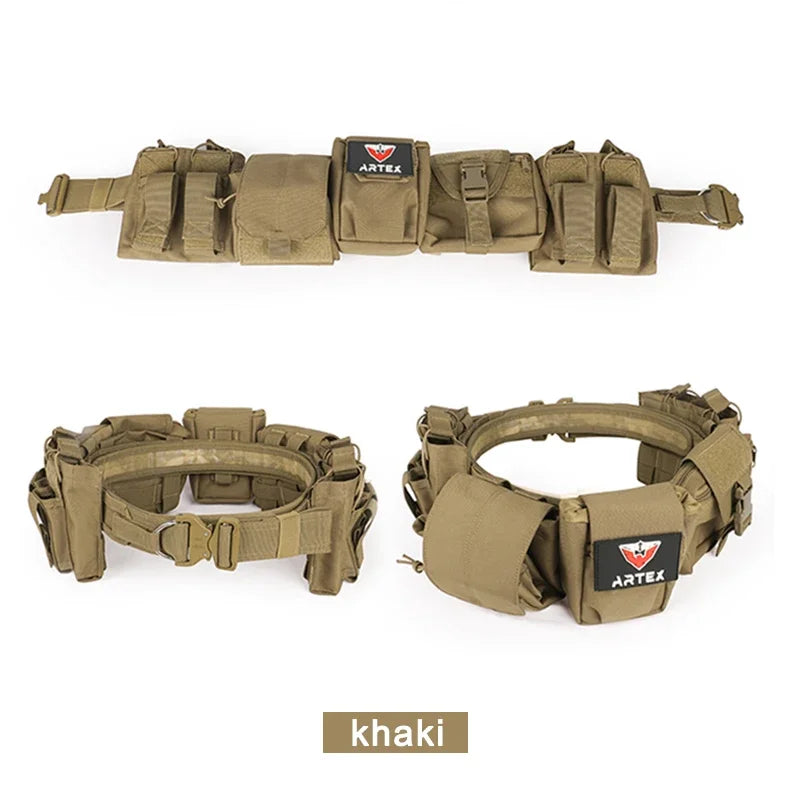 ARTEX Outdoor 1000D Nylon Battle Belt Sets Duty Belts Law Enforcement Airsoft Utility Belt with Mag Pouches