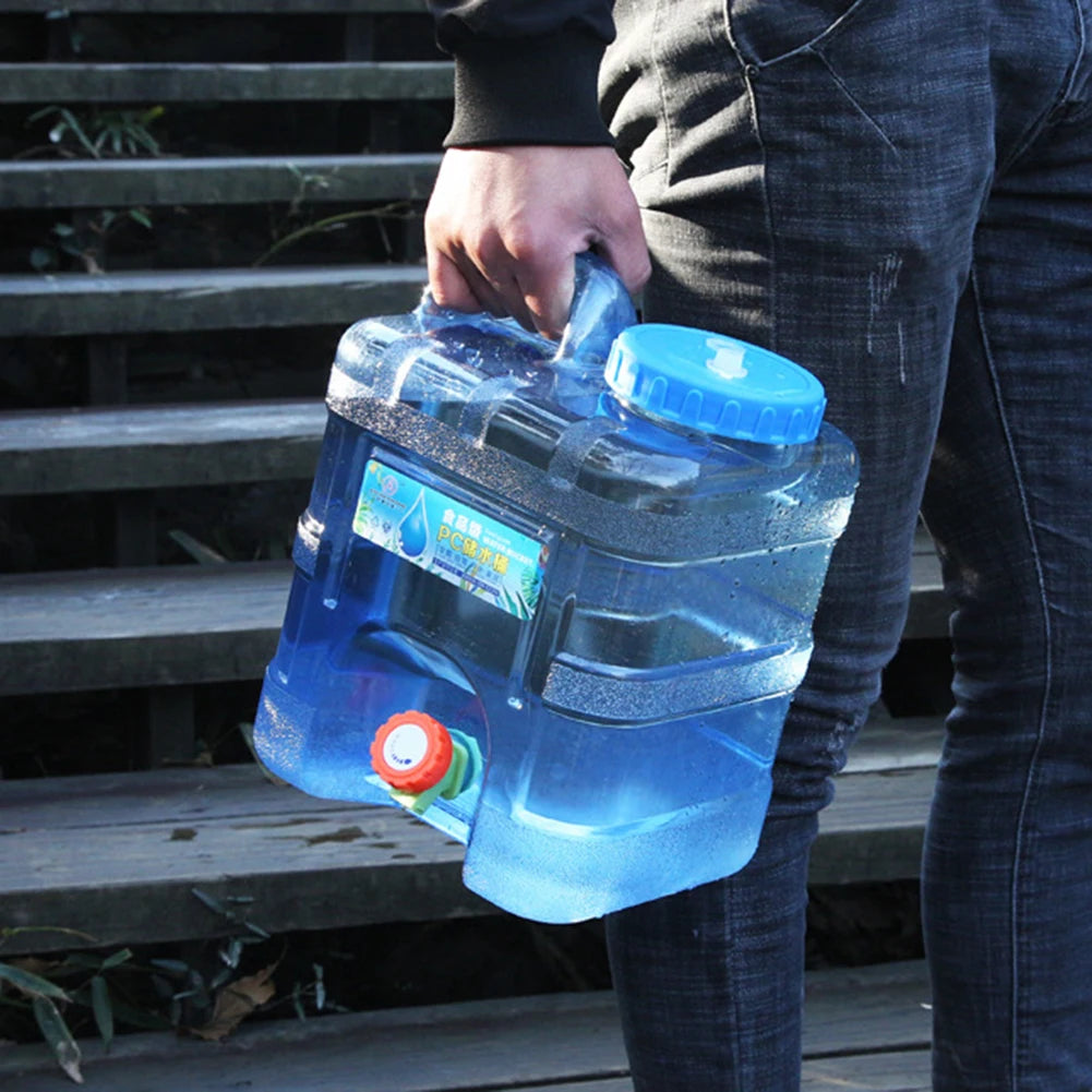 Camping Water Container Portable Car Driving Water Tank Large Capacity Outdoor Water Bucket with Faucet Picnic Accessories