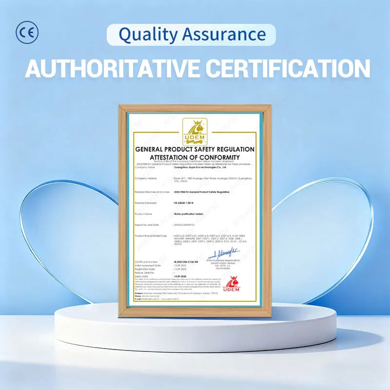 1 Box Water Purification Tablets, 25 Tablets Per Box Individual Packaged, Suitable for Outdoor Water Flow River Cleaning Purify