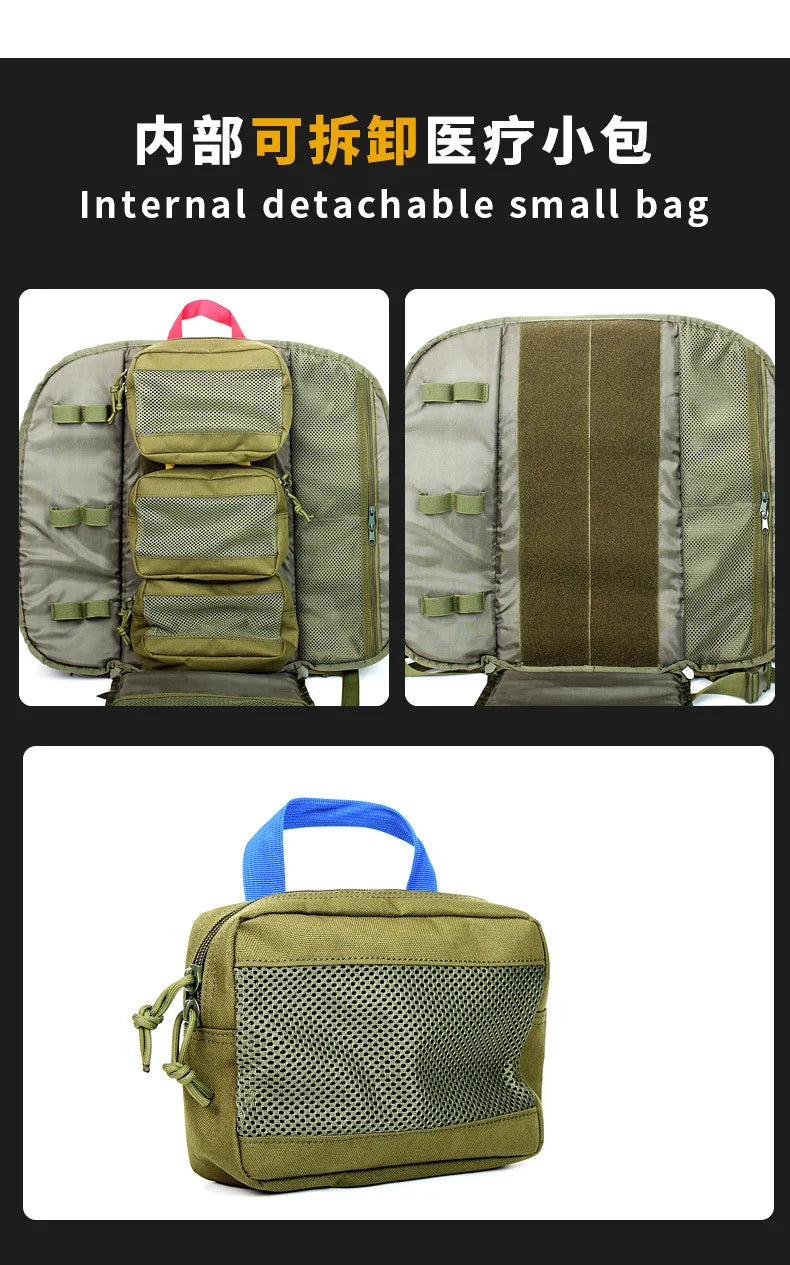 Tactical Medical Backpack MOLLE First Aid Rescue Pack with Removable Internal Organizer for Outdoor Emergency Hiking Camping