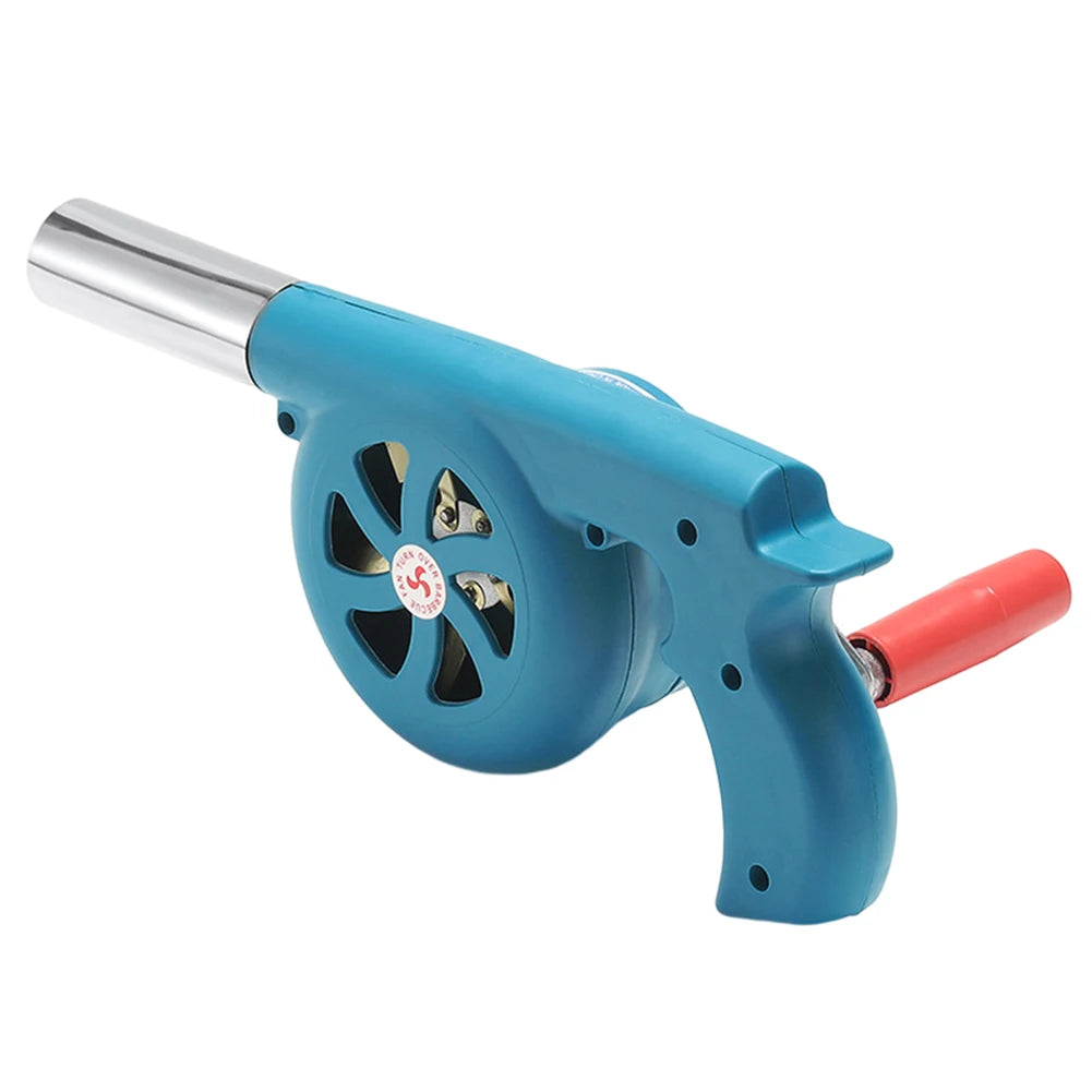 Outdoor Cooking BBQ Fan Lightweight Hand Crank Fan Air Blower Grill Picnic Camping Stove Accessories Fast Fire Starter