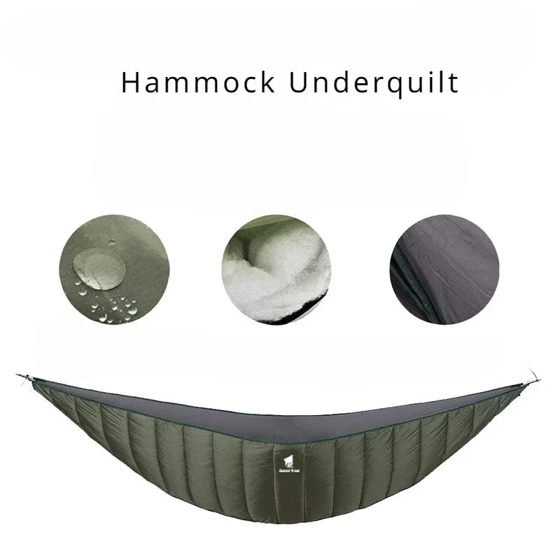 Outdoor Hammock Underquilt Camping Hammocks Sleeping Bag Cold Protection 3 Season Warm Cotton Hammock Underquilt Blanket Winter