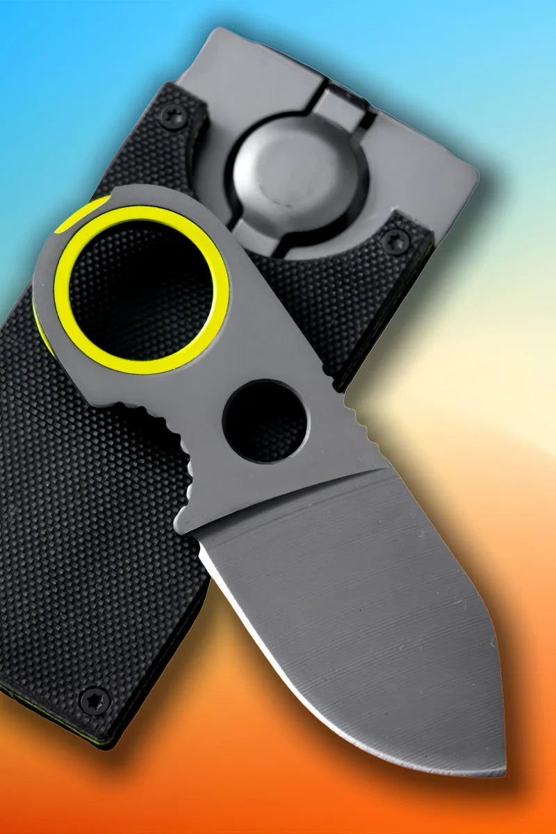 Portable Pocket Knife EDC Camping Multi-tool Fixed Blade Keychain Knife Multi-purpose Mini Fruit Knife Without Carabiner
