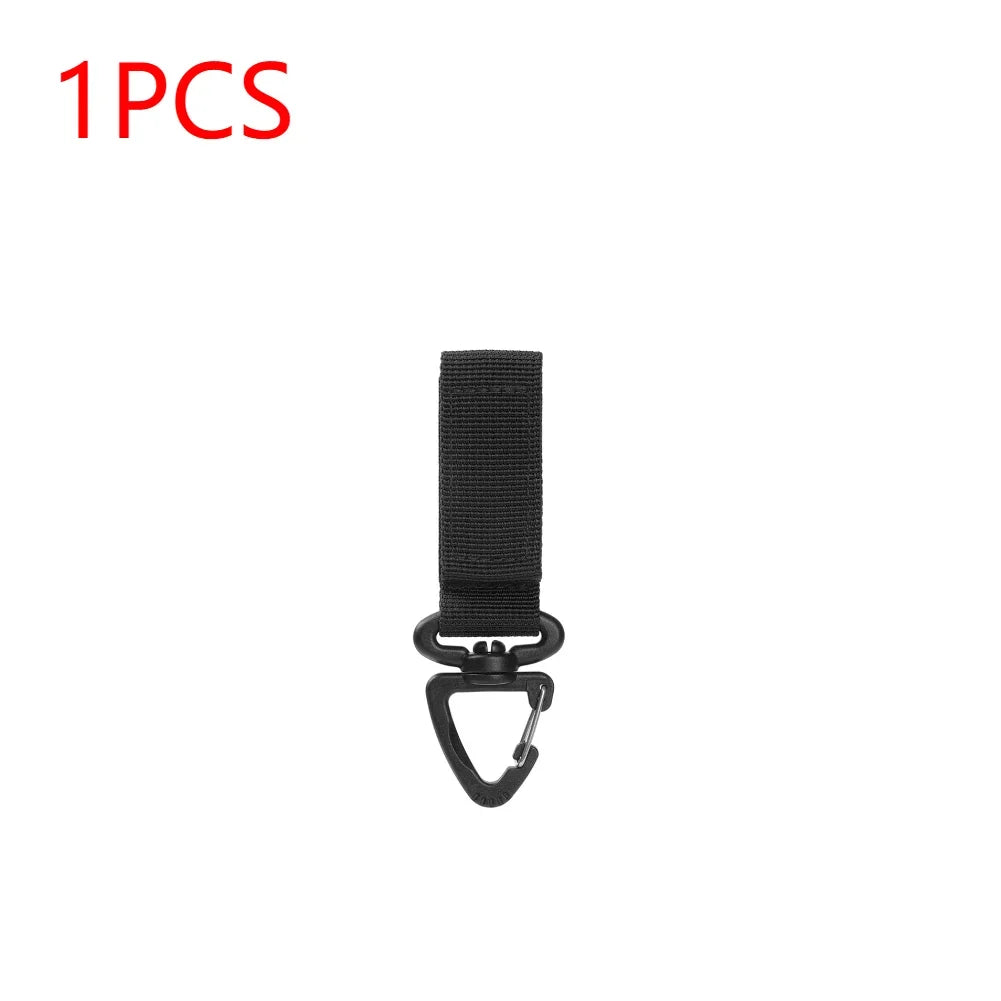 1-10PCS Nylon Hang Buckle Strap Military Carabiners Tactical Buckle Belt Clips Keychain Camping Hanging Hooks Camping Tool
