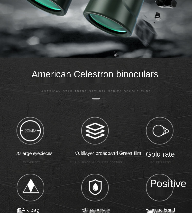 Celestron Outland X 8x42 10X42 Green Binoculars Waterproof & Fogproof Binoculars for Adults Multi-Coated Optics and BaK-4 Prisms