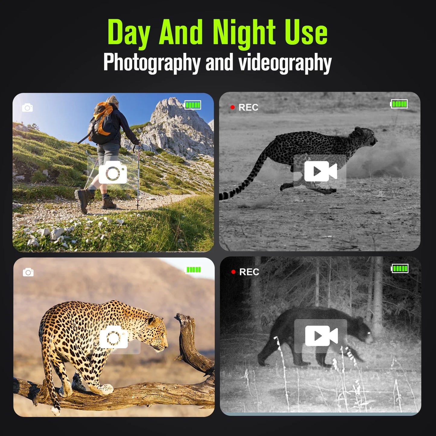 Monocular Night Vision Device 16X Digital Zoom 1080P HD Infrared Camera Hunting Telescope Outdoor Search Full Darkness 300m