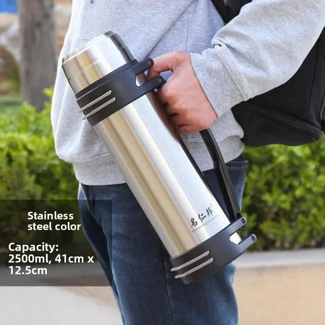 Large Capaci 2000ml Stainl Steel 304 Insulated Water Bottle Portable Outdoor Men's Women's Beverages Dining Utensils