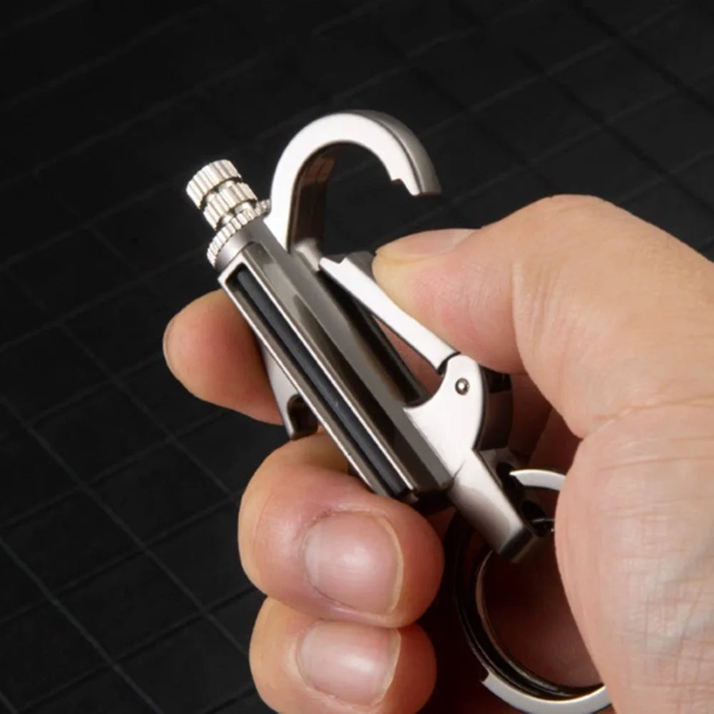 Permanent Match Lighter Keychain Outdoor Emergency Fire Starters Waterproof Cigarettes Flints Keyrings