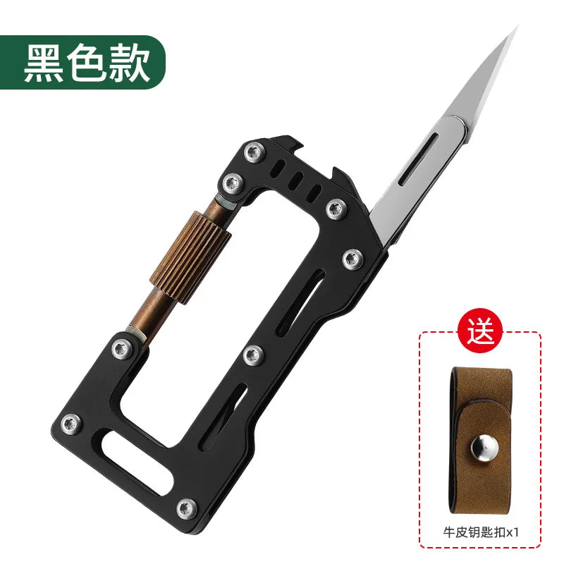EDC Multi-functional Mini Knife Keychain Stainless Steel Outdoor Convenient Camping Emergency Survival Equipment