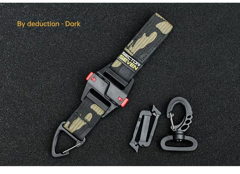 Tactical Multipurpose Triangle Quick Detachment Buckle Belt Quick Hanging Single Hook Survival Keychain EDC Quick Release Buckle