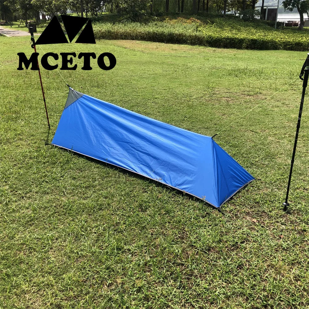 Ultralight Backpacking Tent 1 Person Outdoor Single Man 3 Season Rodless Camping Tent with 210D Oxford Cloth Professional Design