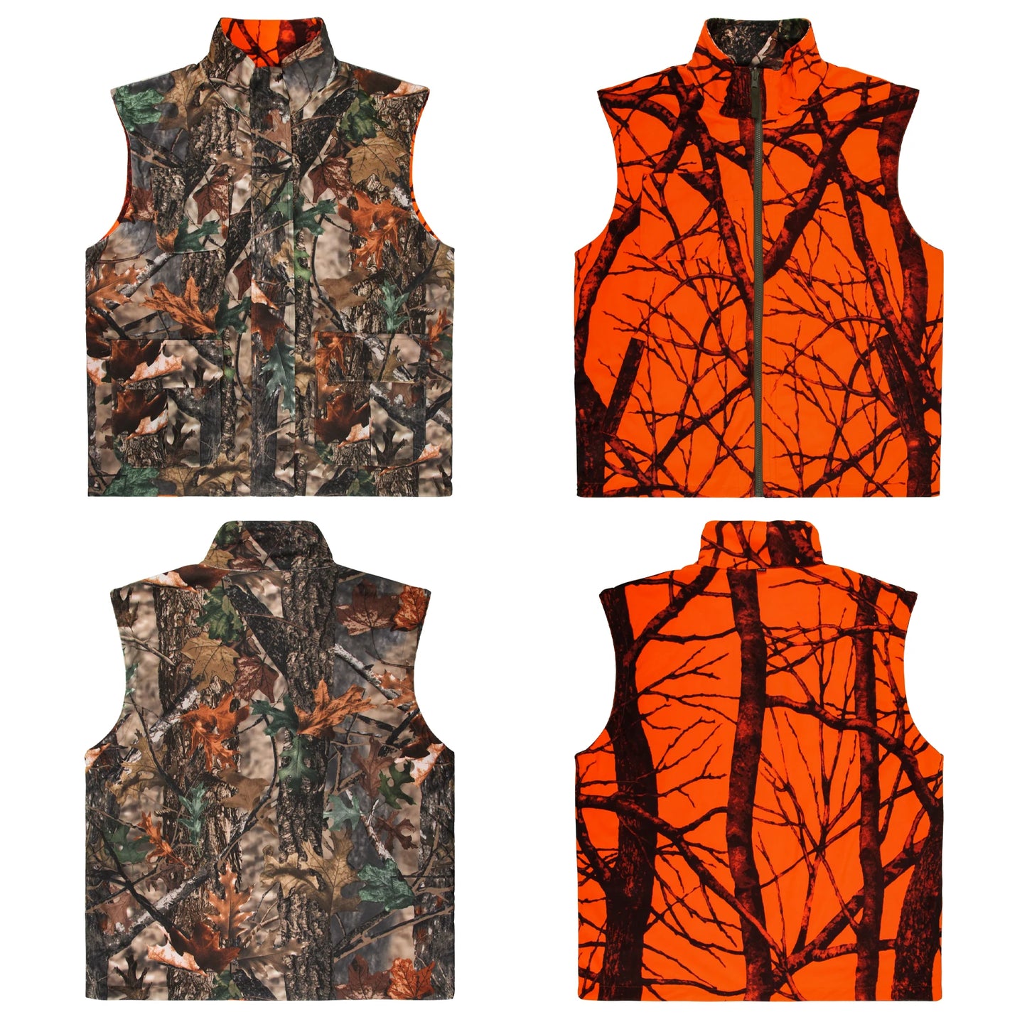 Orange Hunting Vest Men's Sleeveless Jacket Camouflage Field Breathable Hunting Vest With Many Multi Pockets Outdoors Waistcoat